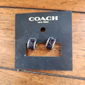 Coach Black and Silver Earrings